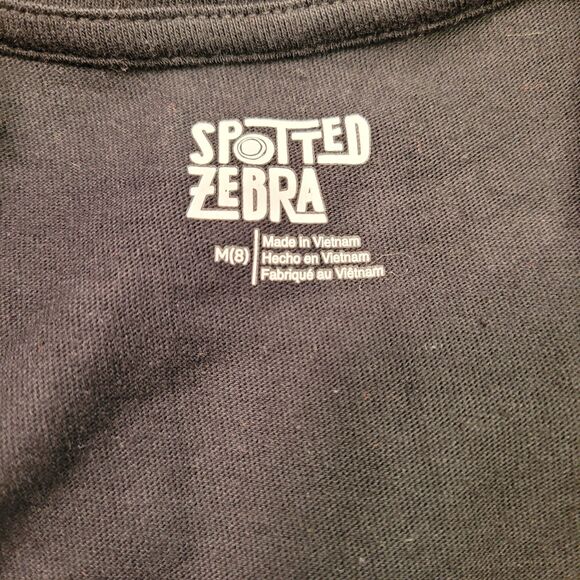 Spotted Zebra Girl Far Out Spaceship Lovely Alien Black Dress Size Medium(8) - Picture 6 of 9